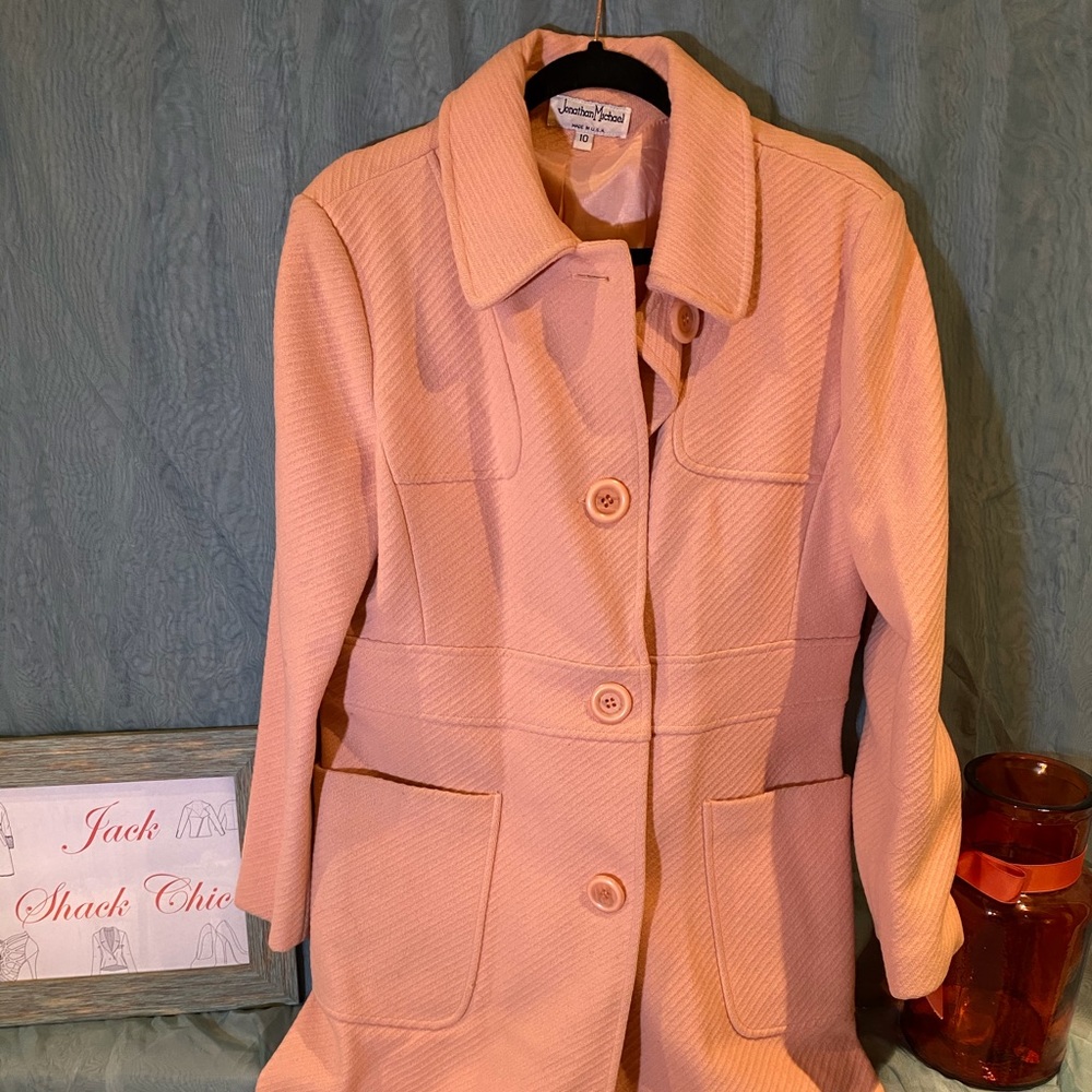 Jonathan Michael light pink calf length coat